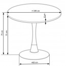 Стол обеденный HALMAR CARMELO орех/черный 100
